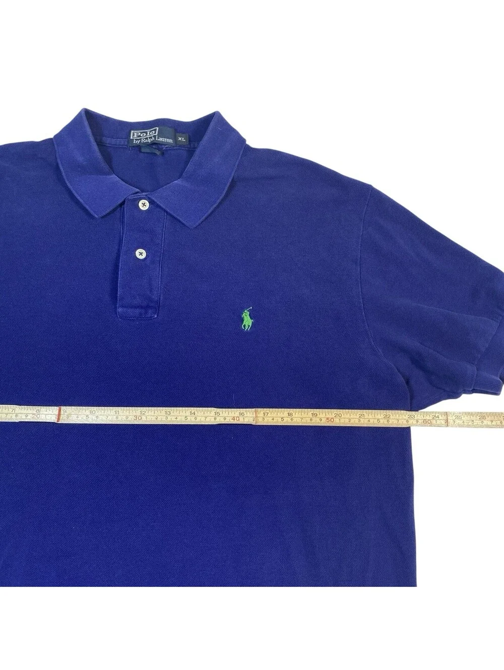 Polo Ralph Lauren Classic Fit Men's Blue Polo Shirt, Green Pony Logo, Size XL